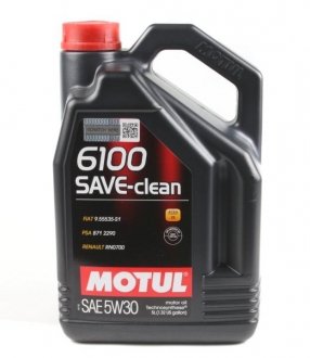 Масло моторное 6100 Save-Clean 5W-30 (5 л) motul 841651