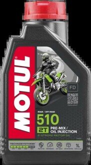 Масло для 2-х тактных двигателей 510 2T Technosynthese 1L motul 104028