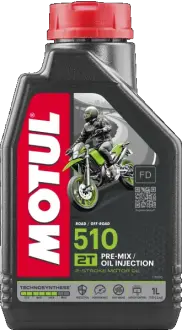 Масло для 2-х тактных двигателей 510 2T Technosynthese 1L motul 104028