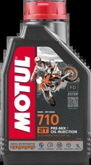 Масло для 2-х тактных двигателей, 710 2T 1L motul 104034