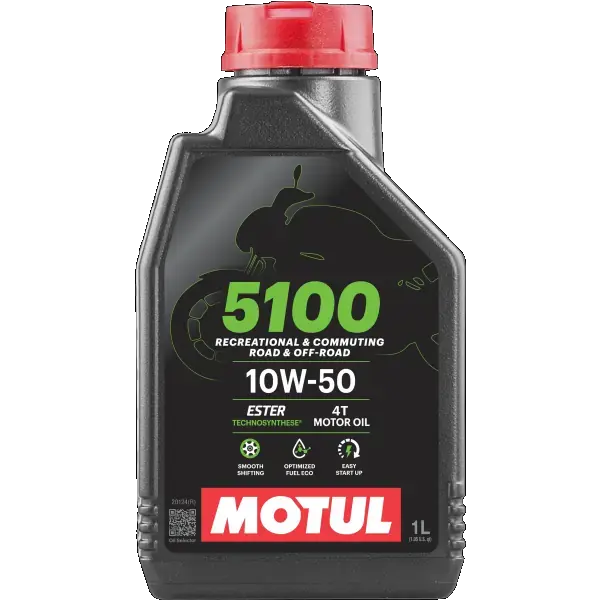 Масло для 4-х тактных двигателей 5100 4T 10W-50 1L motul 104074