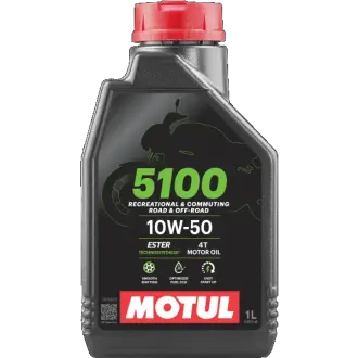 Масло для 4-х тактных двигателей 5100 4T 10W-50 1L motul 104074