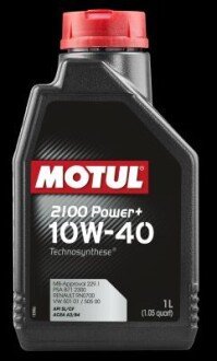 Масло двигателя 2100 Power+ 10W-40 1L motul 102770