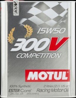 Масло двигателя 300V Competition 15W-50 2L motul 104244