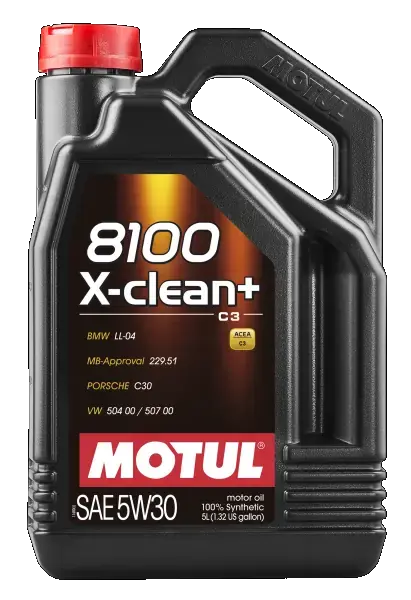Масло двигателя 8100 X-clean+ 5W-30 5L motul 106377