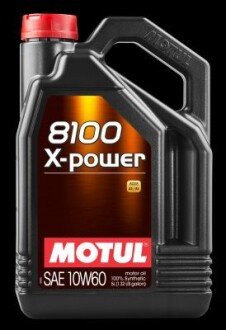 Масло двигателя 8100 X-Power 10W-60 5L motul 106144