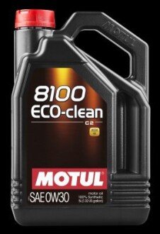 Масло двигателя, 8100 Eco-Clean 0W-30 5L motul 102889