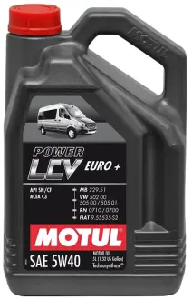 Масло двигателя Power LCV Euro+ 5W-40 5L motul 106132