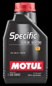 Масло двигателя Specific 505 01 5W-40 1L motul 101573