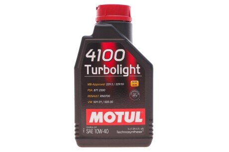 Масло моторное 4100 Turbolight 10W-40 (1 л) motul 387601