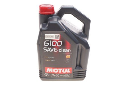 Масло моторное 6100 Save-Clean 5W-30 (5 л) motul 841651