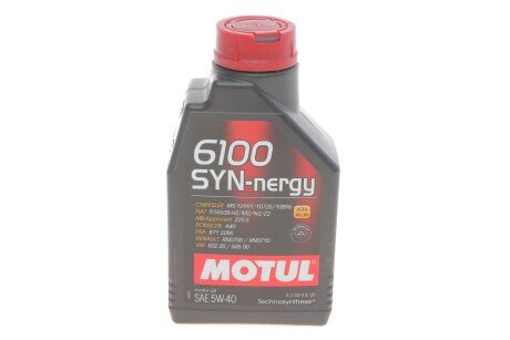 Масло моторное 6100 SYN-nergy 5W-40 (1 л) motul 368311