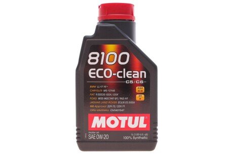 Масло моторное 8100 Eco-Clean 0W-20 (1 л) motul 868111