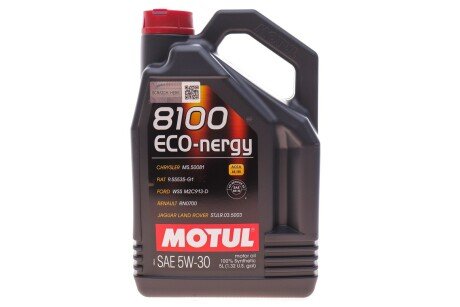 Масло моторное 8100 Eco-Nergy 5W-30 (5 л) motul 812306