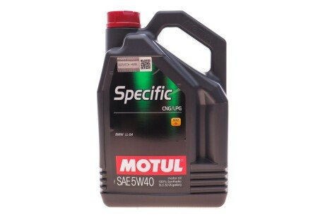 Масло моторное Specific CNG/LPG 5W-40 (5 л) motul 854051