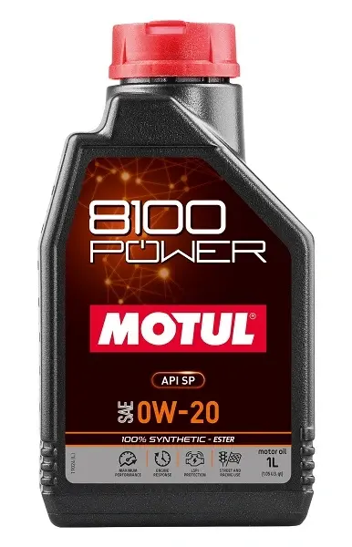MOTUL 1л 8100 Power 0W-20 Олива синтетична для 4-такт. двигунів SP motul 111798