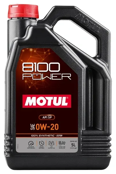 MOTUL 5л 8100 Power 0W-20 Олива синтетична для 4-такт. двигунів SP motul 111799