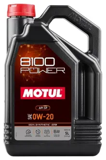 MOTUL 5л 8100 Power 0W-20 Олива синтетична для 4-такт. двигунів SP motul 111799
