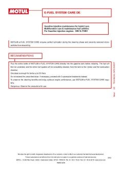 Очисник паливної системи e-FUEL SYSTEM CARE (300ml) motul 102416
