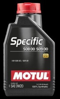 Олива мот 0W20 1L SPECIFIC VW 508.00-509.00 =867211 motul 107385