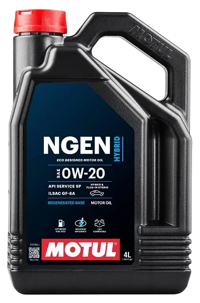 Олива мот 0W20 4L NGEN HYBRID =107141 GF-6A motul 111902