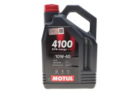 Олива моторна MOTUL 4100 SYN-nergy SPEC 10W-40 4L motul 387707