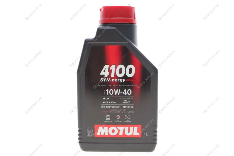 Олива моторна MOTUL 4100 Syn-nergy Spec 10W40 1L motul 387701