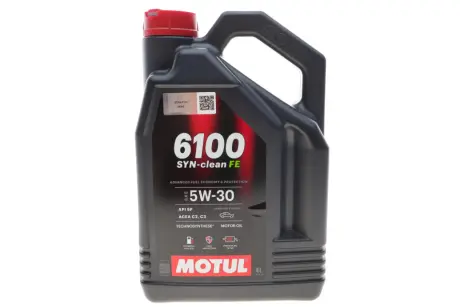 Олива моторна MOTUL 6100 Syn-clean FE 5W30 4L motul 841750