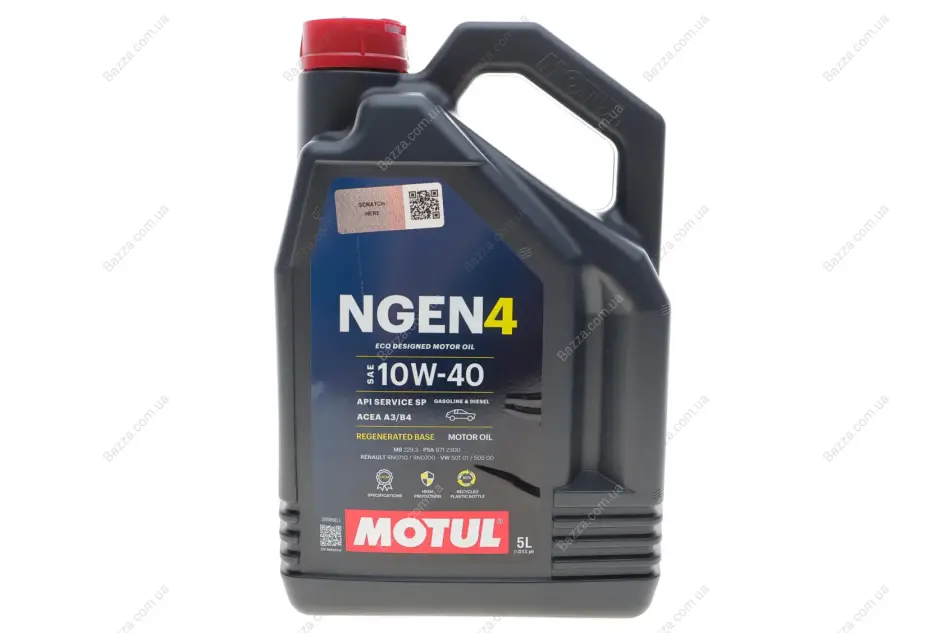 Олива моторна синтетична д/авто MOTUL NGEN 4 10W40 5L motul 387806