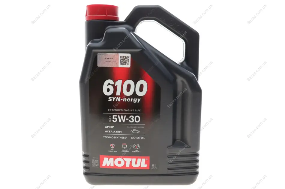 Олива моторна Technosynthese д/авто 6100 Syn-nergy SAE 5W30 (5L) Motul 838451 (фото 1)