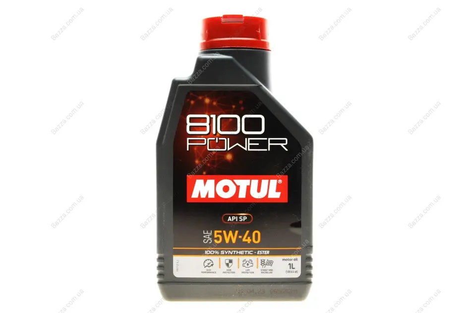 Олія моторна 100% синтетична естерова д/авто MOTUL 8100 Power 5W40 1L motul 824601
