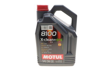 Олія моторна /8100 X-clean+ EFE 0W30 5L/111678 motul 853951 на Тойота Версо