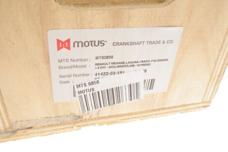 Коленвал Trafic/Vivaro 1.9dCi 01- motus MTS0856