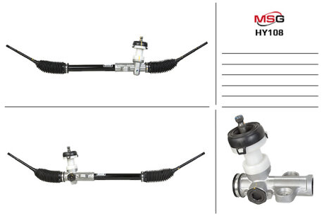 Рульова рейка без ГУР нова Hyundai i-10 07-13 msg HY108