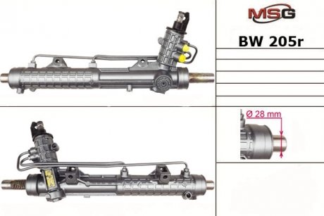 Рулевая рейка с ГУР восстановленная BMW 3 E-46 1998-2005 ZF msg BW205R