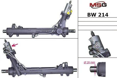 Рульова рейка з ГПК нова BMW 6 E63-64 04-11, BMW 5 E60-61 03-10 msg BW214 на Бмв 6 серии