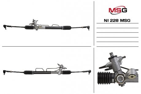 Рульова рейка з ГПК нова NISSAN ALMERA Classic (B10) 06- msg NI228 на Ниссан Almera classic b10