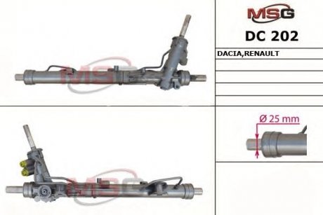 Рульова рейка з ГУР Dacia Duster, Nissan Terrano, Renault Duster msg DC202