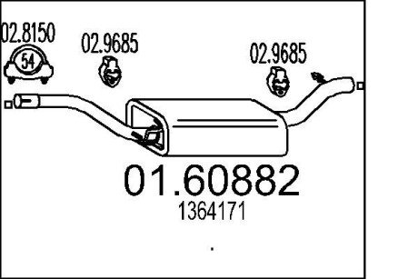 Глушник mts 01.60882 на Вольво V50