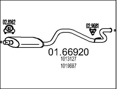 Глушник mts 0166920 на Форд Транзит