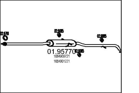 Глушник mts 01.95770 на Мерседес W168 (а160)