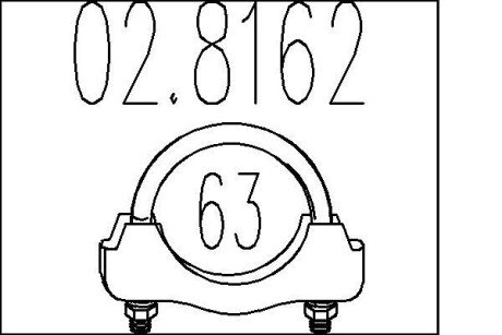 Хомут вихлопної системи mts 02.8162 на Сааб 9 5