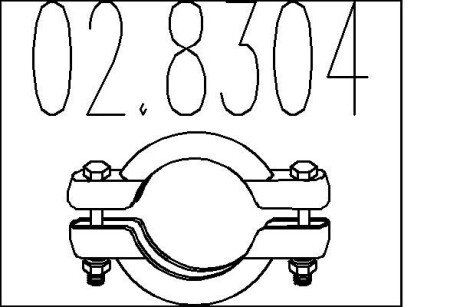 Хомут вихлопної системи mts 02.8304