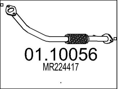 Передня труба вихл. системи mts 01.10056 на Митсубиси Pajero sport