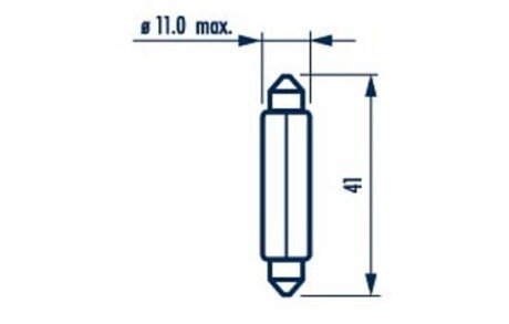 Автолампа C10W 11x41 12V 10W SV8,5 narva 173143000