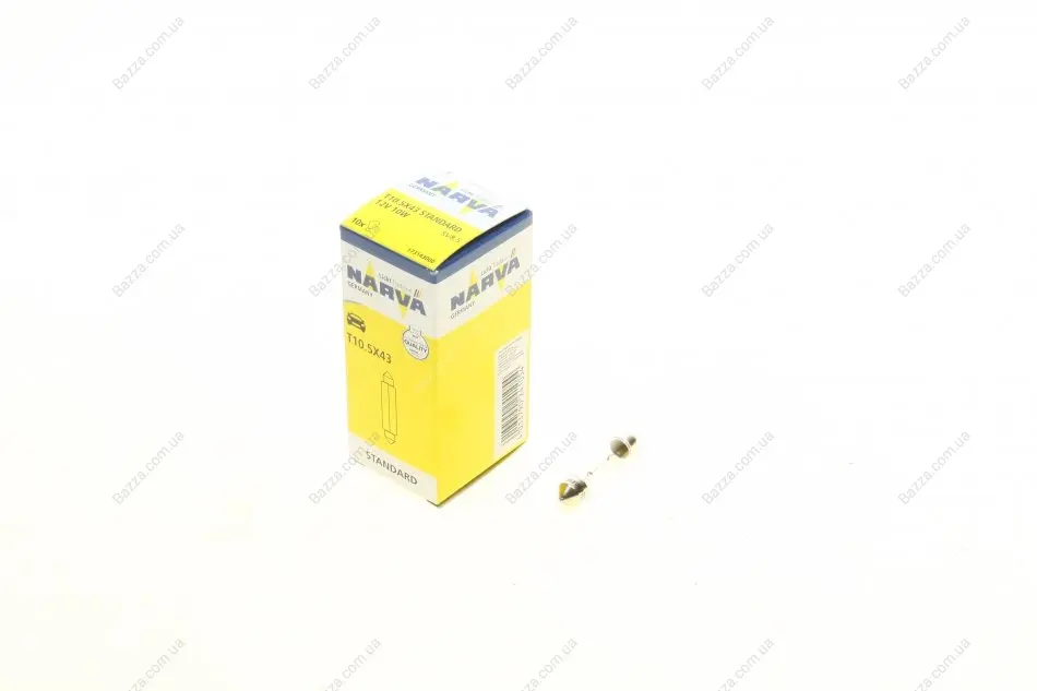 Автолампа C10W 11x41 12V 10W SV8,5 NARVA 173143000 (фото 1)