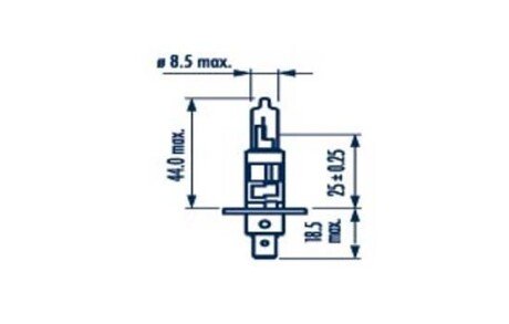 Автолампа H1 12V 55W P14,5s narva 483203000