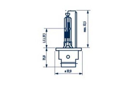 Автолампа ксеноновая (D2R 12V P32d-3) narva 840063000