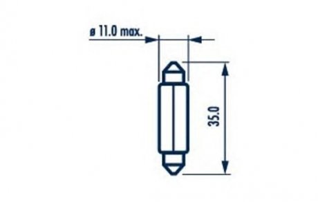 C5W 24V 5W SV8,5 11X35 |FESTOON LAMPS| 10шт narva 17136