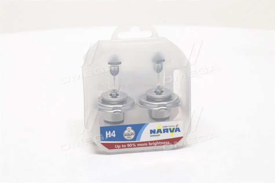 Лампа накаливания SET H4 12V 60/55 W P43t RANGE POWER +90 (к-т 2шт) (пр-во Narva) NARVA 48003S2